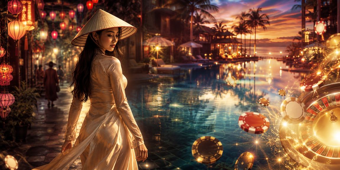 Người phụ nữ đội nón lá trải nghiệm casino trực tuyến tại Hà Nội