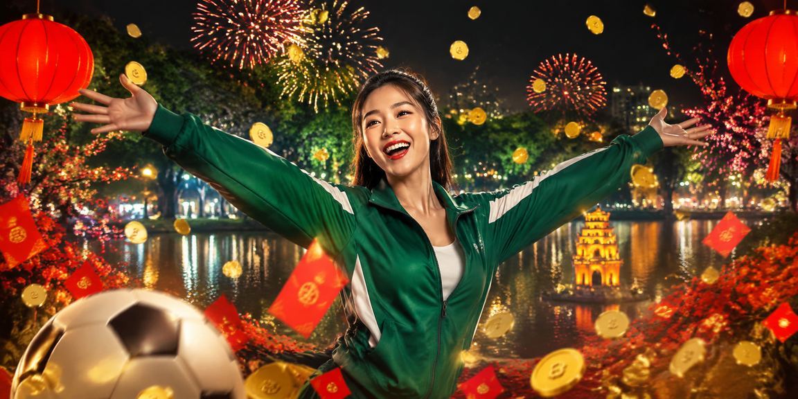 Người hâm mộ bóng đá xem trận đêm tại Hà Nội dưới ánh đèn lồng rực rỡ